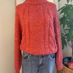 Universal Thread Rust Cable Knit Sweater